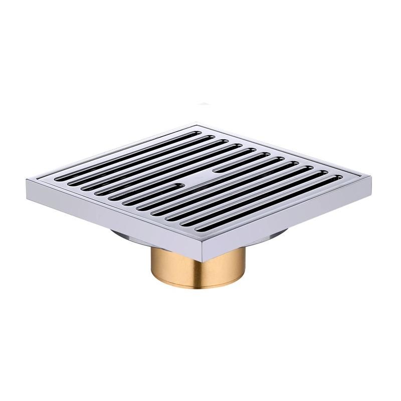 Brass Bathroom Drainer Tile Insert Conceal Square Strainer Drain Shower Floor Drain