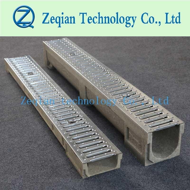 Stainless Steel Stamping Cover Polymer Linear Drain Channel Drain