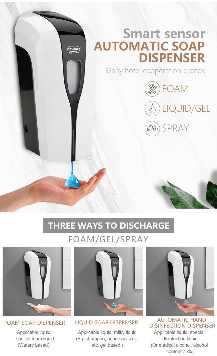 Refillable White Color Wall Mounted Automatic Soap Dispenser