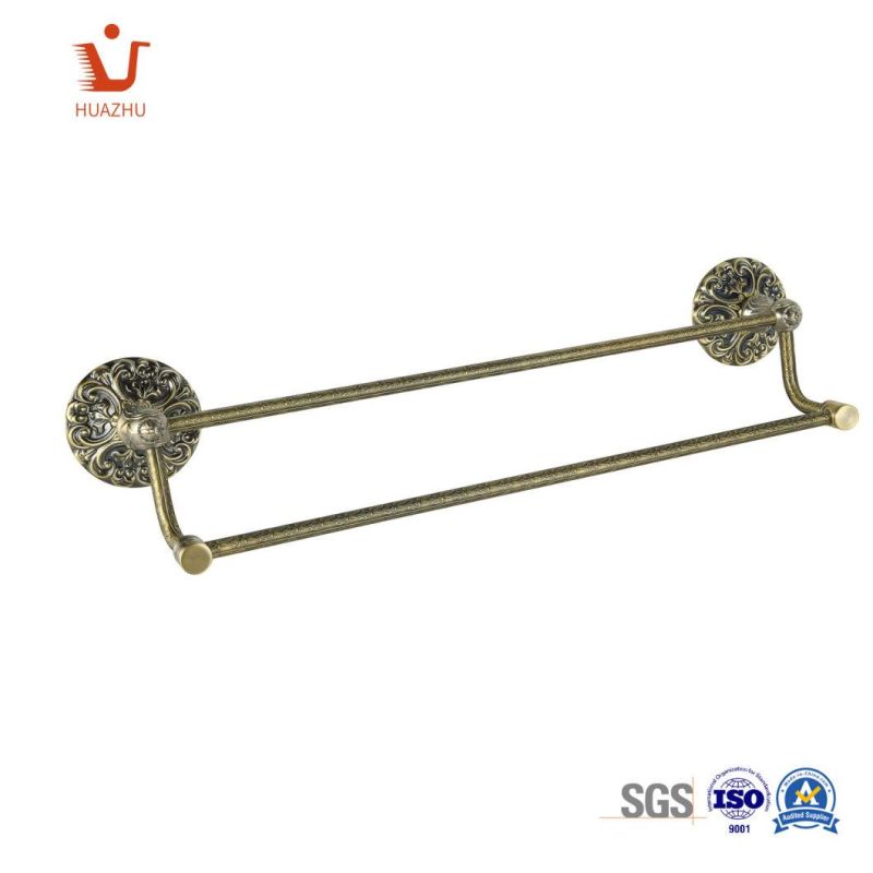 Bathroom Hardware Bronze Double Towel Bar Towel Shelf