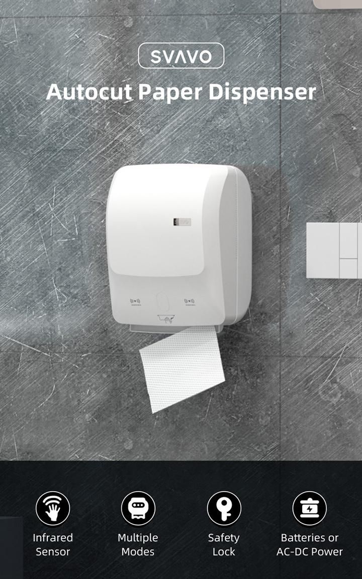 Auto Cut Jumbo Roll Paper Towel Dispenser with Security Lock