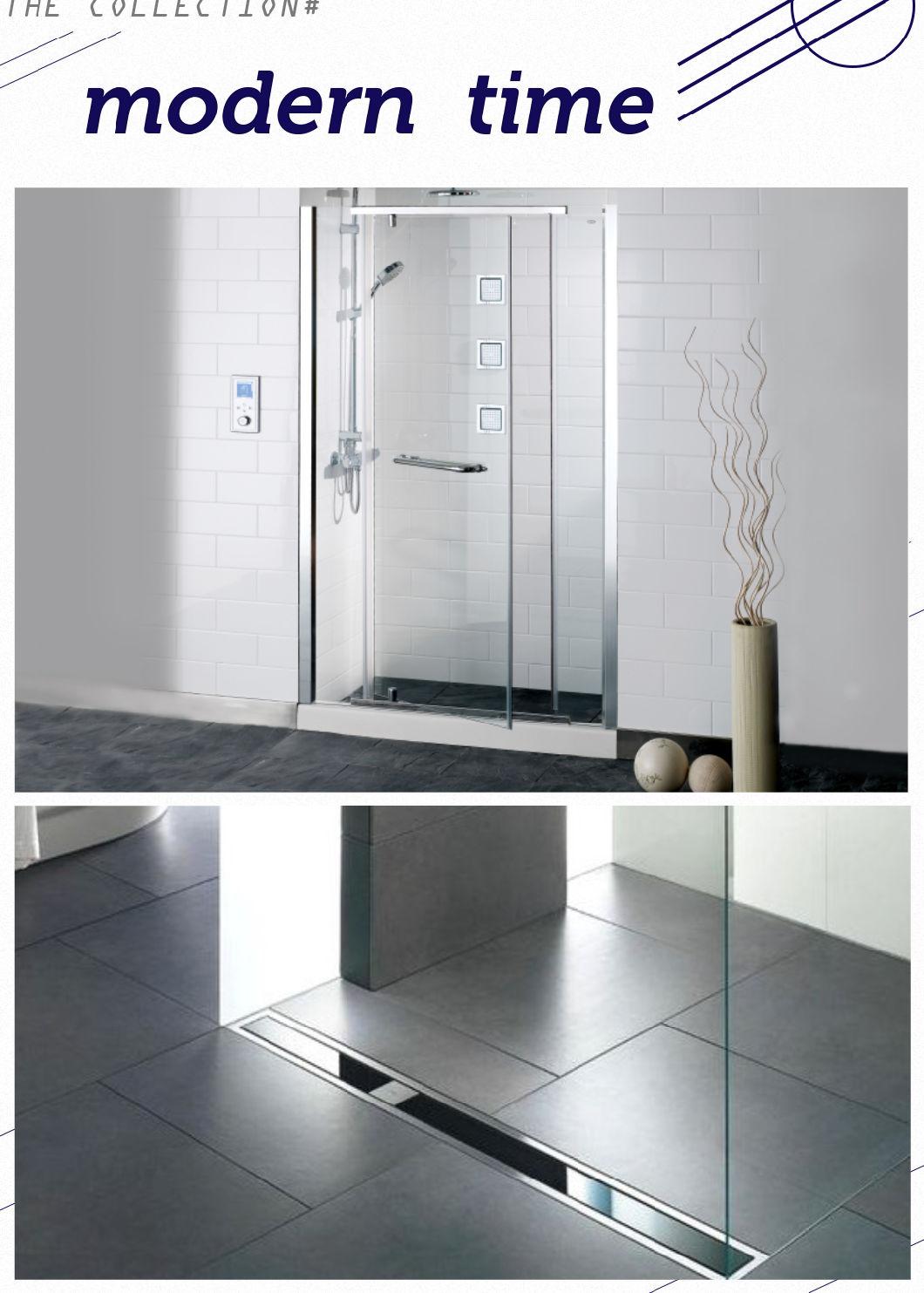 304 Stainless Steel 5"*5" Tile Insert Square Shower Drain Floor Drain