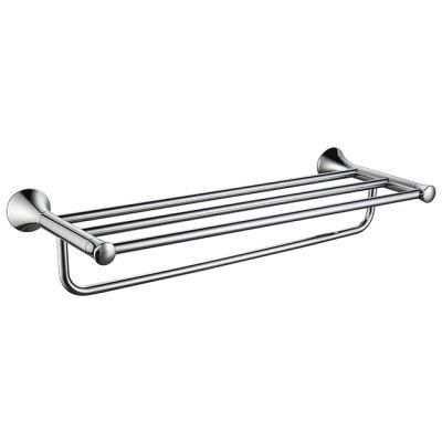 Brass Chrome Plated Bathroom Accessory Towel Shelf Storage Triple Tier Towel Rack (NC8011)