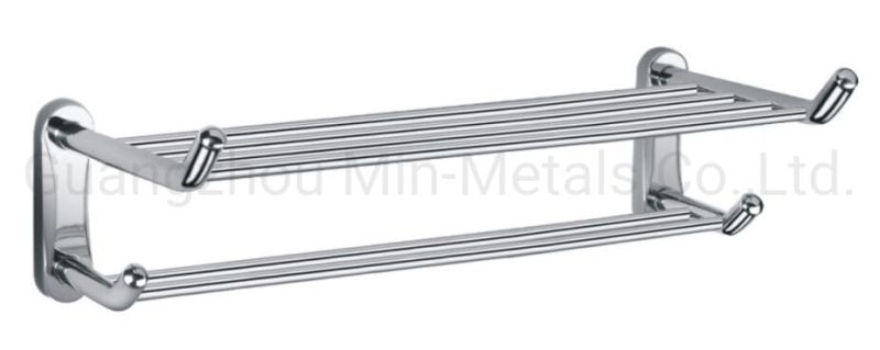 Stainless Steel Double Towel Rack with Hooks Mx-Tr04-108