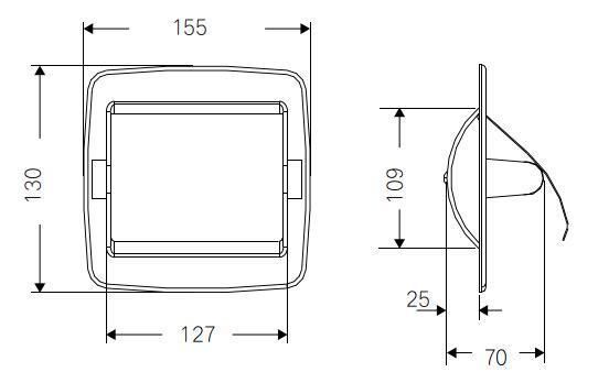 Td-231A Stainless Steel Recessed Toilet Tissue Paper Holder