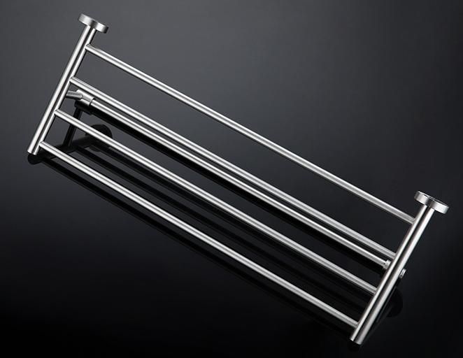 Big Round Base Stainless Steel Towel Rack Wall Mounted Towel Shelf for Bathroom