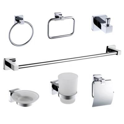 Hot Selling Zinc Alloy Chrome Bath Finishing Toilet Bathroom Wall Mount Accessories Hardware Hotel Set Cheap