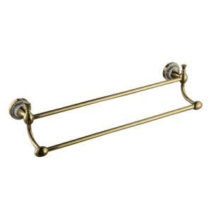 9023 Bathroom Accessories Titanium Gold Finish Double Towel Bar