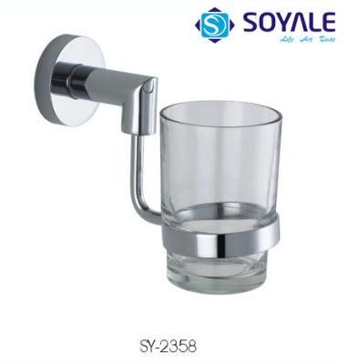 Brass Material Tumbler Holder Toothbrush Glass with Chrome Finishing Bathroom Accessory Item# Sy-2358 Rainbow Series)