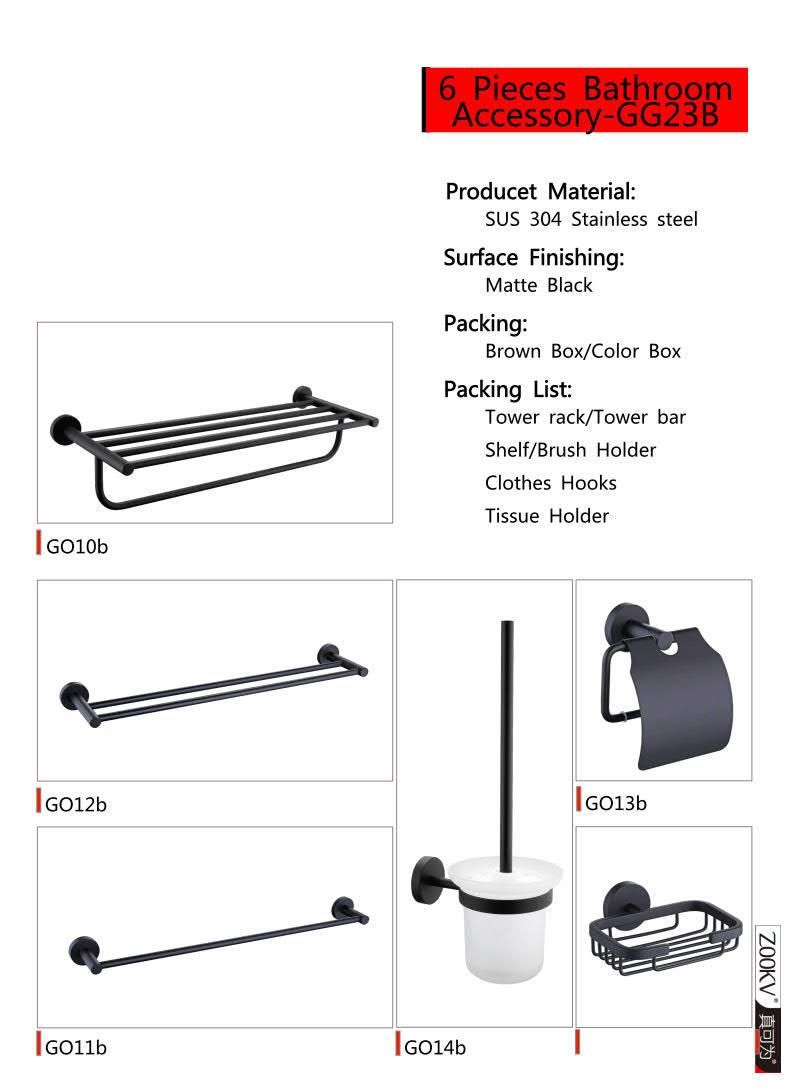 Black Gold Towel Rack Soap Dish Tissue Holder Shower Bath Toilet Stainless Steel Luxury Sanitary Ware Accessories Organizer Sets for Bathroom Accessories Set