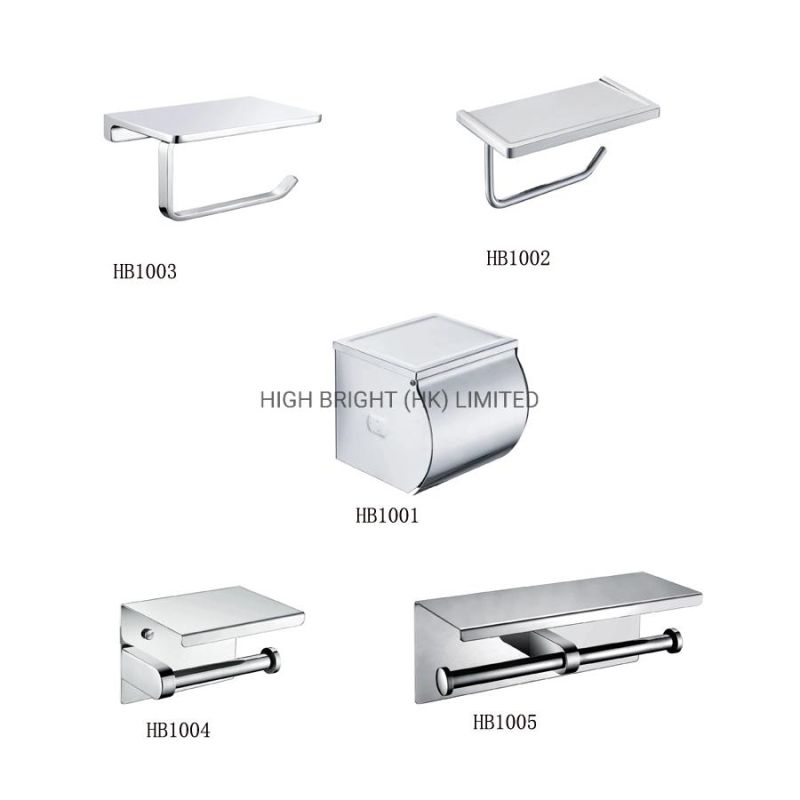 Fashion Design Hardware Set Bathroom Accessories Movable Paper Holder with Shelf