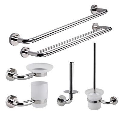 European Design Stainless Steel Chrome 6 PCS Bathroom Accessories Set for Hotel