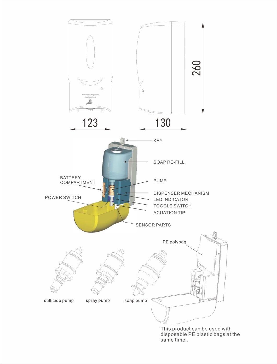 Wall Mount Soap Dispenser Foaming Spraying Gel Liquid 3 Ways