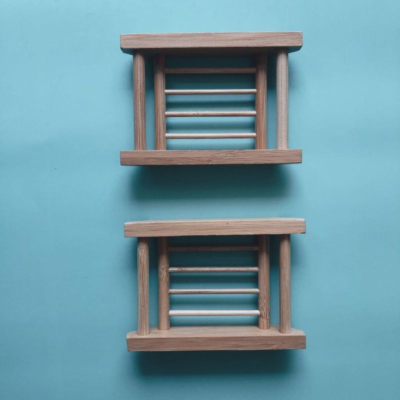 Organic Wooden Bamboo Soap Dish Storage Holder Dish Container Hand Craft
