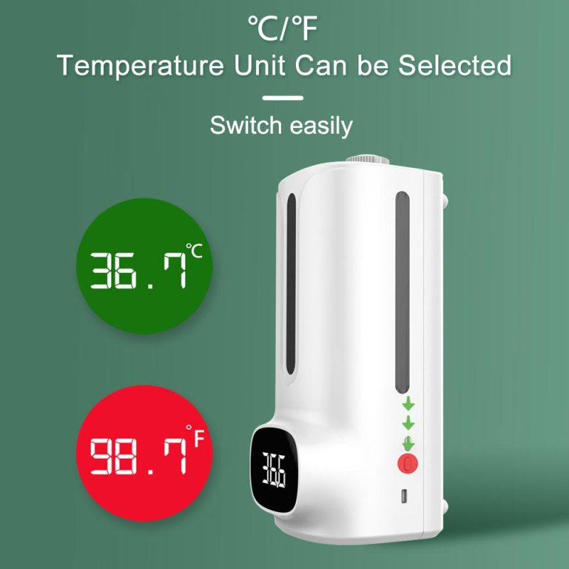 K9 PRO Plus Hand Temperature Measurement Disinfection Touchless Sanitizing Liquid Soap Dispenser