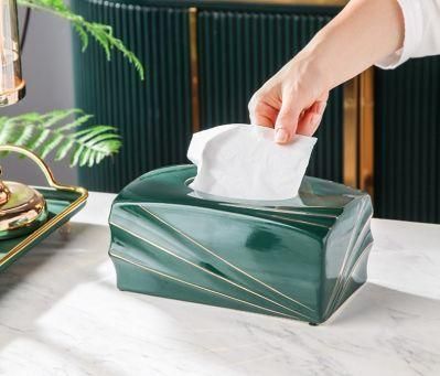 American Ceramic Tissue Box Noble and Elegant Ceramic Tissue Box High Quality Storage Box