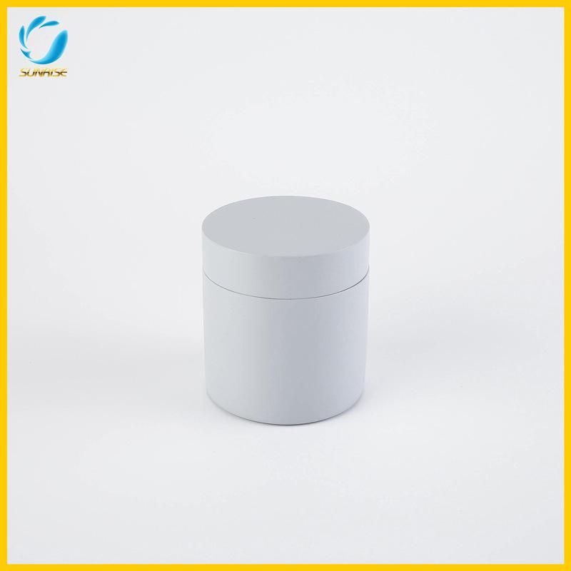 Hotel White Glossy Resin Cotton Bud Jar