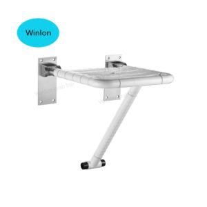 Hot Sale Factory Price Wall Mounted Nylon and Stainless Shower Seat with Leg for The Elderly