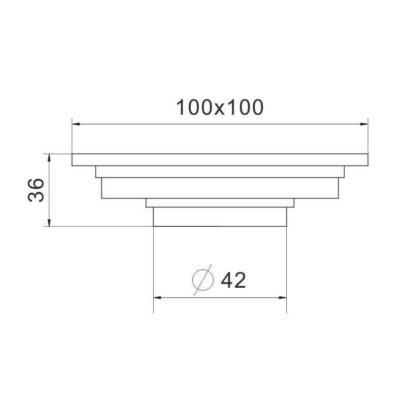 Zinc Alloy 10*10 Square Floor Drain Drainer Anti-Odor Floor Drain