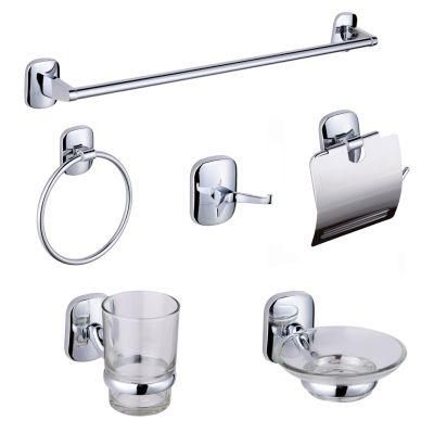 Zinc Alloy 6PCS Wall Mounted Chrome Bathroom Accessory Sets