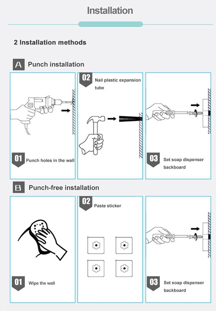 Saige 1000ml Wall Mount Plastic Touch Free Hand Sanitizer Liquid Dispenser