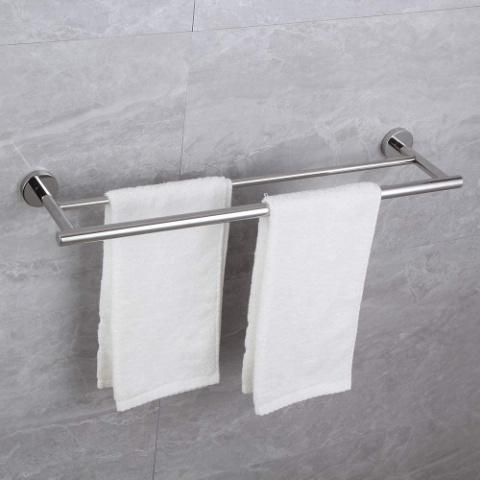 SUS304 Little Round Base Single Towel Bar