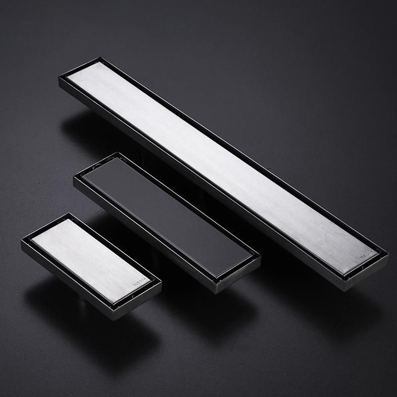 18*8cm Shower Room Invisible Floor Drain SUS304 Stainless Steel Long Strip Deodorant Floor Drain Hotel Bathroom Rectangular Floor Drain