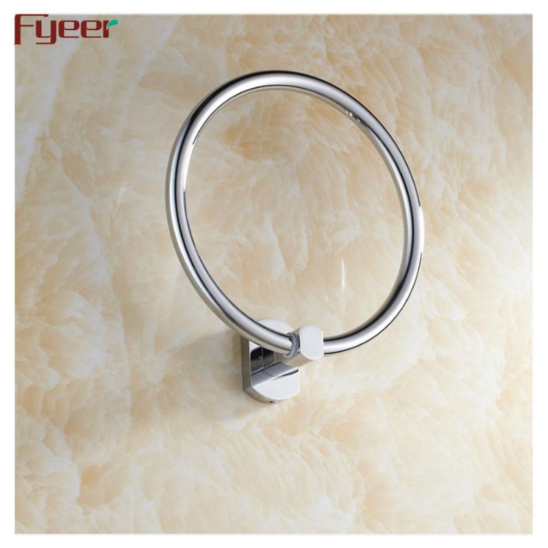 Fyeer Brass Chrome Plated Towel Ring