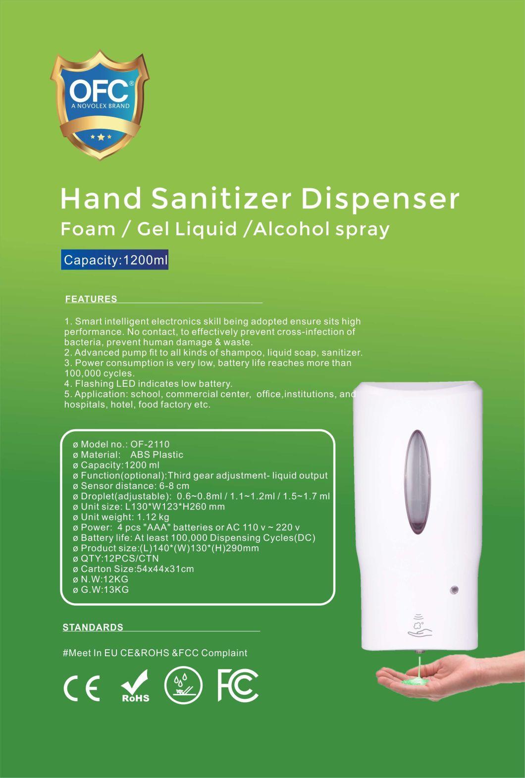 Hand Disinfectant Soap Dispenser Sensor Foaming Machine