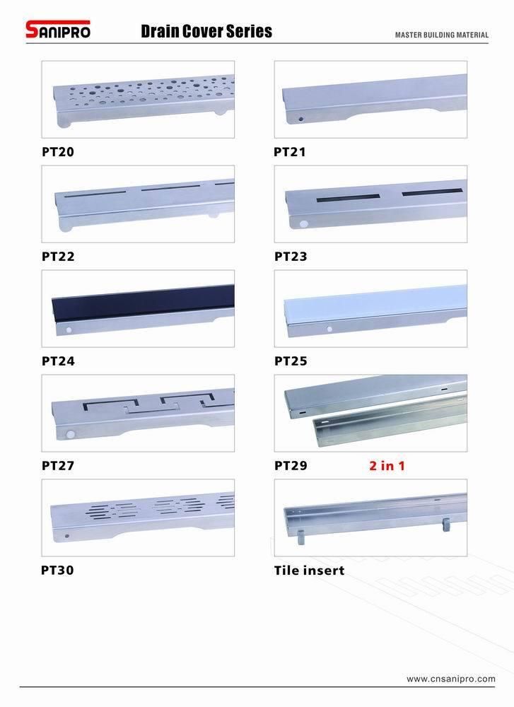 Sanipro New Style High Quality 360 Rotation Slim Linear Drain
