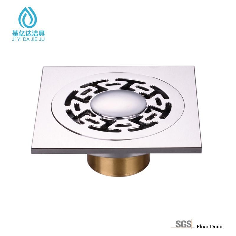 Plastic Tee Pipe Square Shape Brass Durable Floor Drain