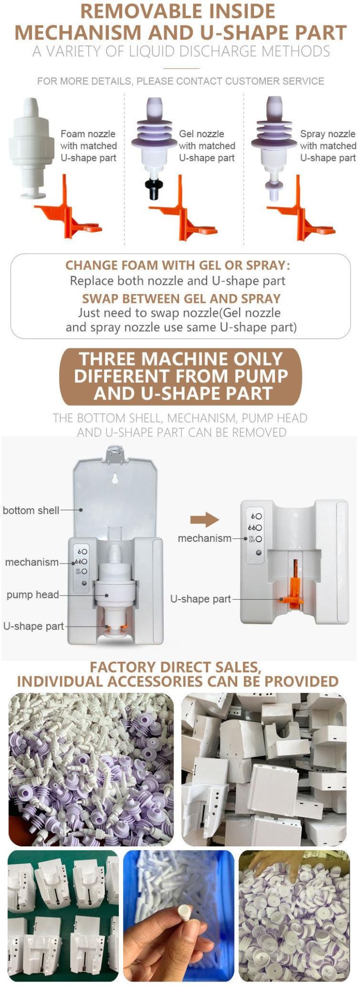 Cleaning Machine 1000ml Foam Liquid Hand Sanitizer Dispenser