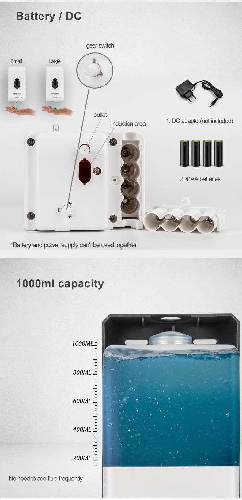 Saige 1000ml Wall Mount Automatic Alcohol Spray Soap Dispenser with Sensor