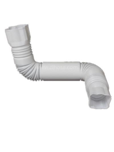 Downspout Extension, Flexible Brown Poly, Extends 24-55