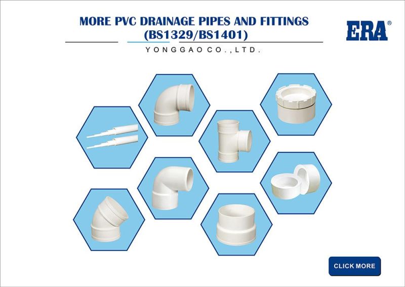 DIN Standard ISO En BS1329/BS1401 Standard PVC Drainage Fittings Pan Adaptor