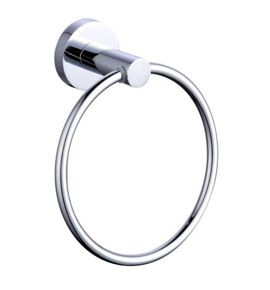 Zinc Alloy Polished Chrome Toilet Brush Holder Wall Mounted with Nail Toilet Brush and Holder