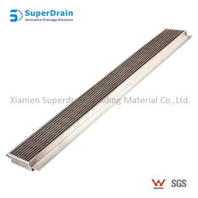 Stainless Steel Bathroom Drainage Automatic Airtight Floor Drain Line Shower Rectangular Shower Drains