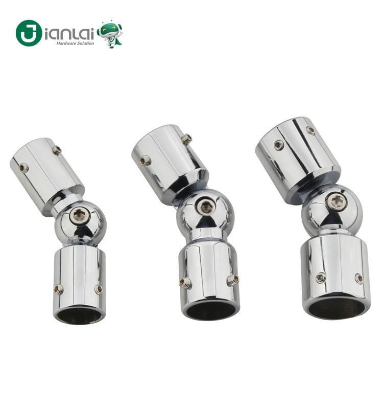 Flexible 19mm Round Pipe Fitting Pipe Connector for Shower Screen