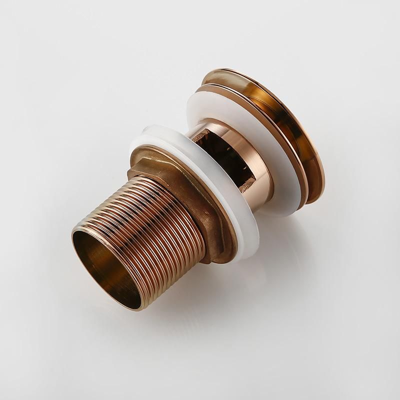 Polished Golden for Basin Pop up Drainer Bathroom Drain Without Overflow