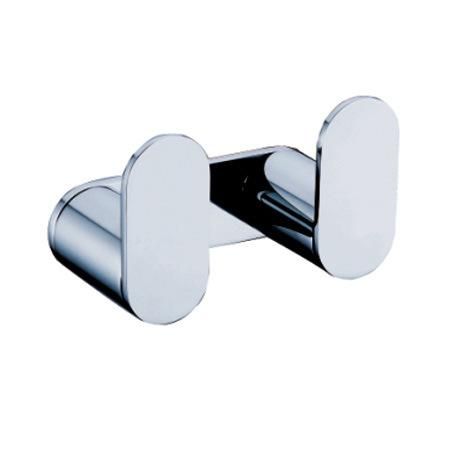 Luxury Design Solid Brass Polished Chrome Round Double Towel Rail Double Towel Bar Towel Rack