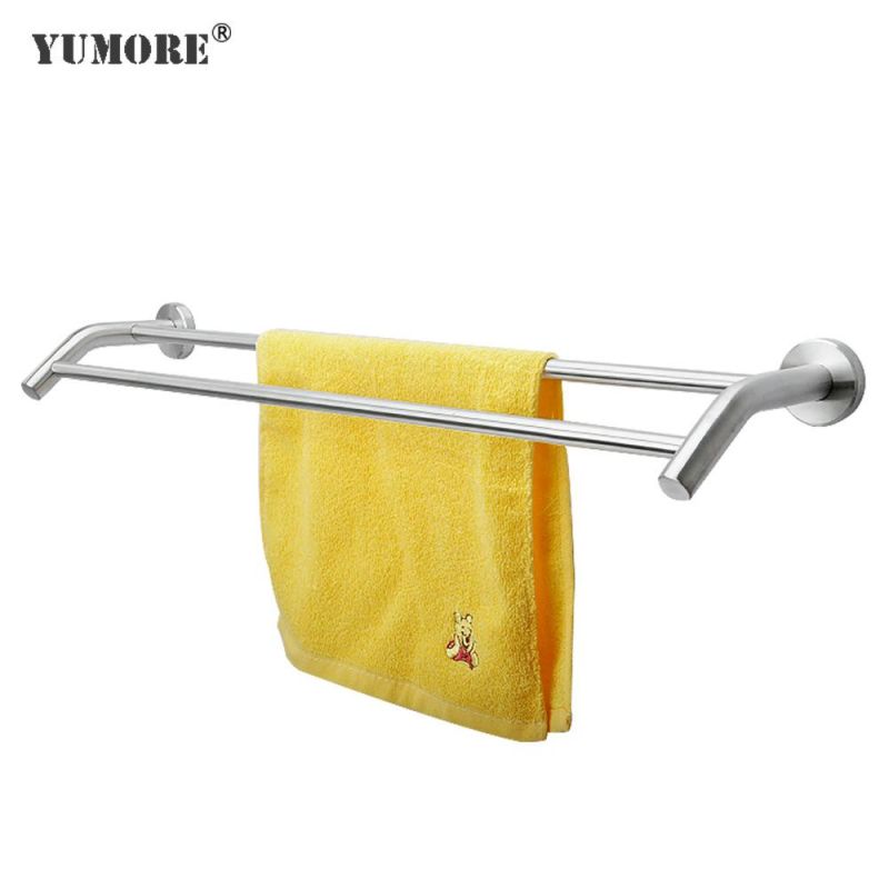 Hotel Bathroom Accessories Double Towel Bar Wall Mounted Towel Rack