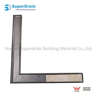 OEM ODM Customized Invisible Stainless Steel Linear Tile Insert Grating for Bathroom