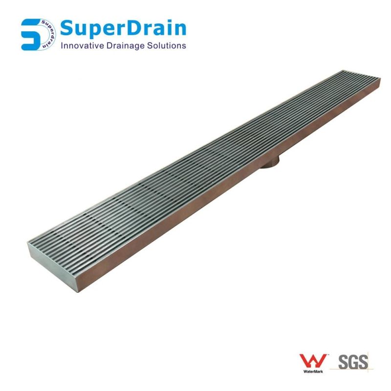 High Quality Customised Stainless Steel Heel Guard Slimline Floor Drain