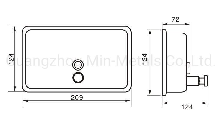 S. S. Manual Gel Soap Dispenser Hand Sanitary Horizontal Mx-SD808