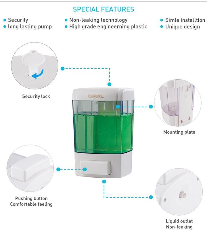 Manual Liquid Soap Dispenser with Transparent Tank
