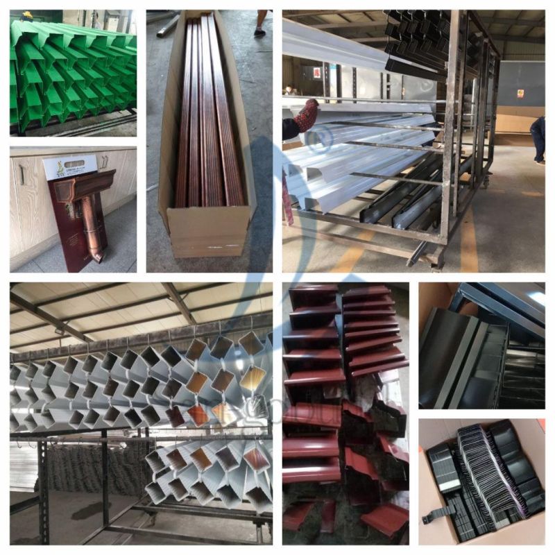 Downspout Manufacturer China Metal Roof Rain Drain Half Pipe Gutter Profiles The Price of Aluminum Guttering