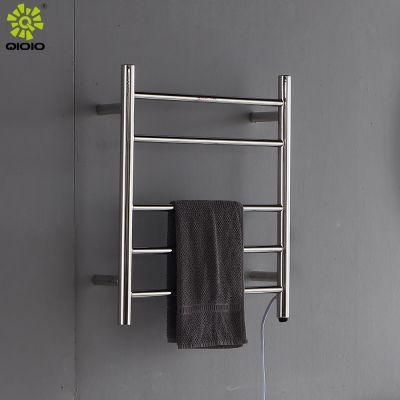 304 Stainless Steel Round Five Bars Electric Drying Bathroom Towel Rack