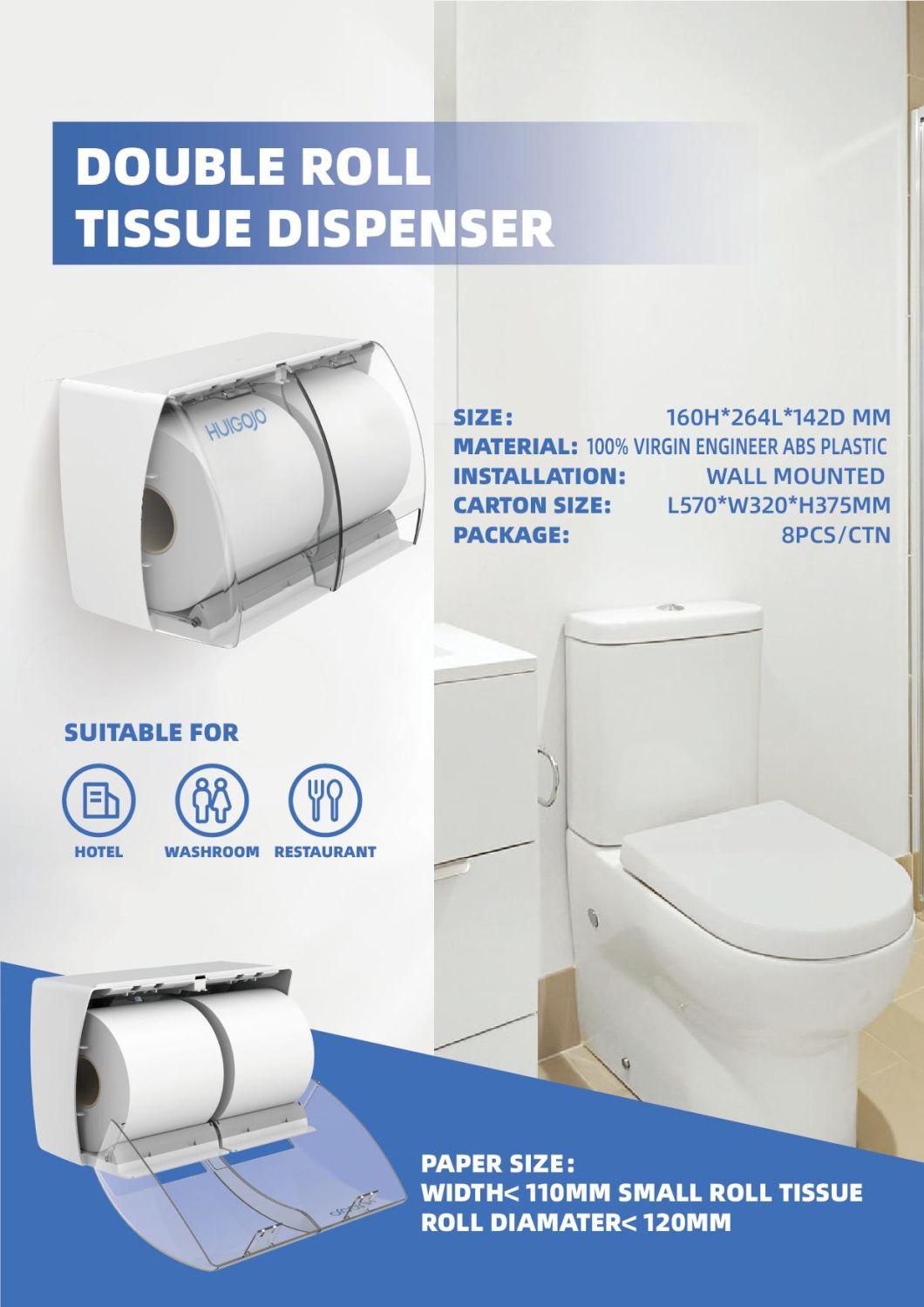 Bathroom Accessories Wall Mount Double Roll Toilet Tissue Paper Dispenser