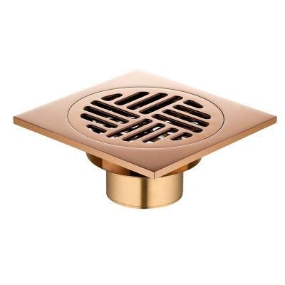 Brass Quick Drainage Anti-Smell Bathroom Floor Drain with Stainless Steel Cover