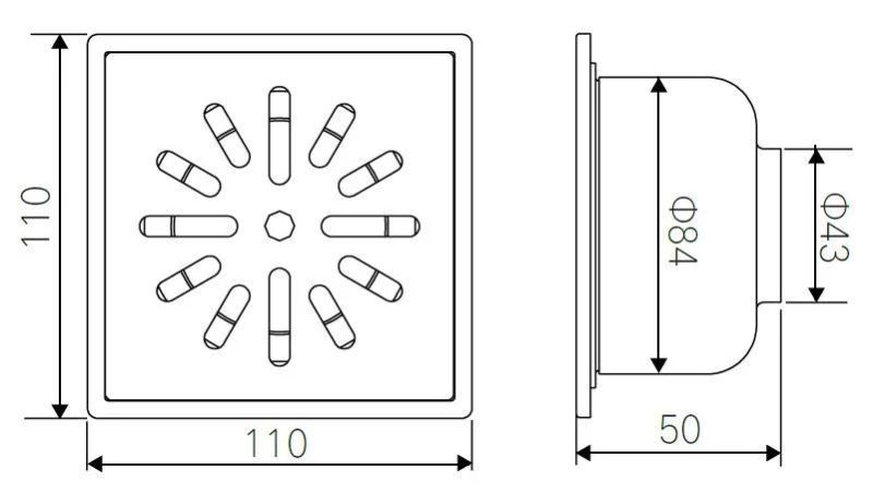 Cheap High Quality 304 Stainless Steel Bathroom Floor Drain for Home Use